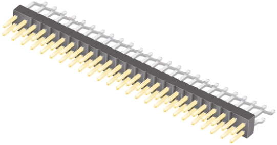 Samtec TSM Series Right Angle Surface Pin Header, 50 Contact(s), 2.54 mm Pitch, 2 Row, Unshrouded