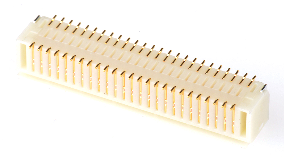 JST SHD Series Right Angle Surface PCB Header, 50 Contact(s), 1 mm Pitch, 1 Row, Shrouded