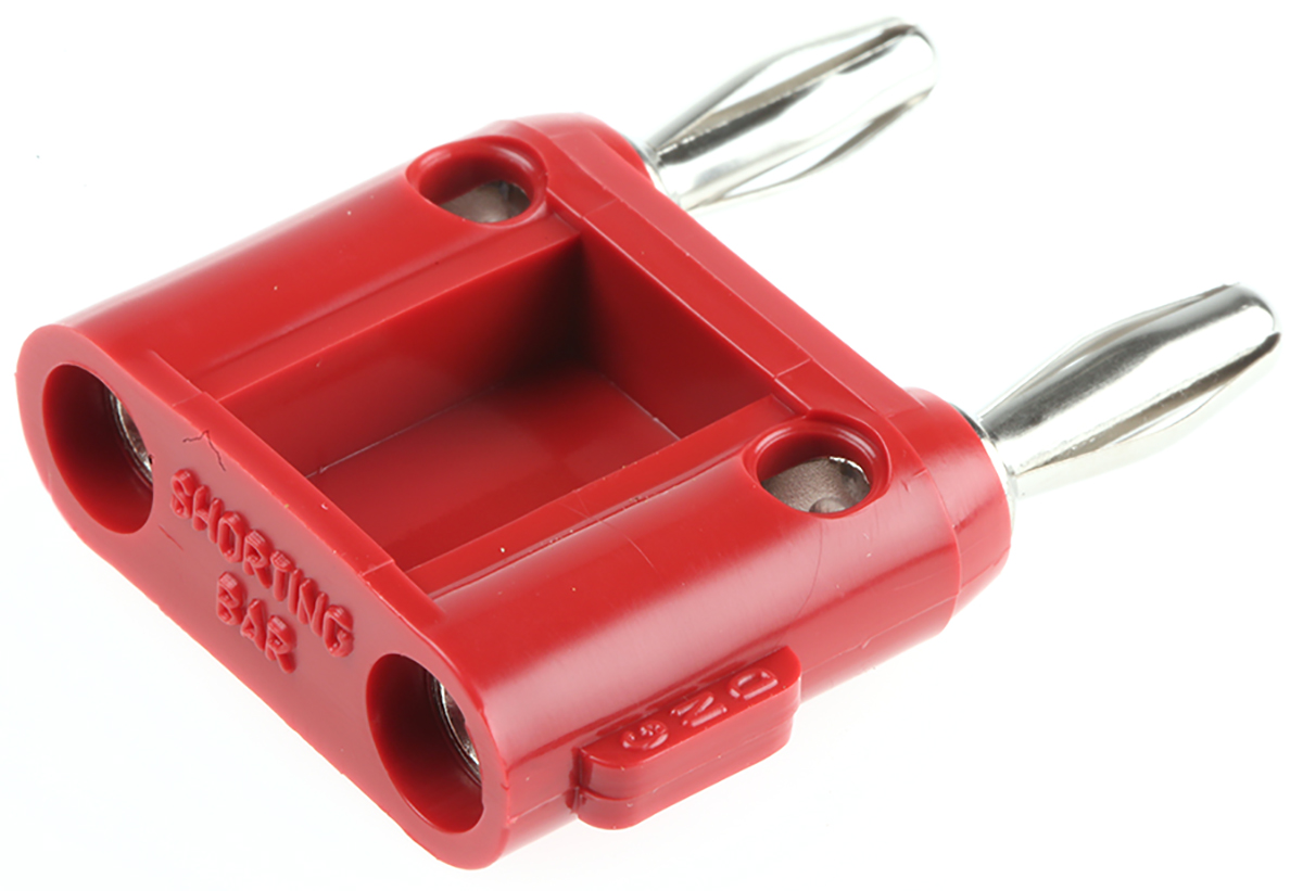 Fluke Red Male Banana Plug, Screw Termination, 15A, 5000V, Nickel Plating