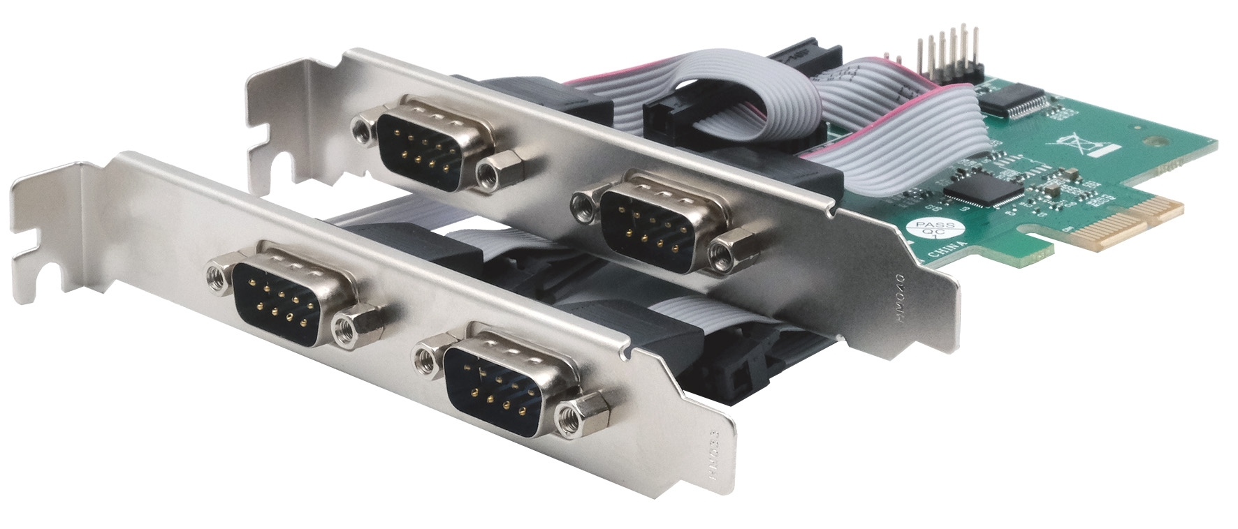 Exsys 4 Port PCIe RS232 Serial Card