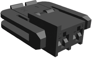 TE Connectivity, Junior Timer Automotive Connector Socket Black Cable Mount 2 Way 365058-3