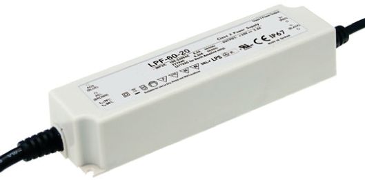 MEAN WELL LED Driver, 54V Output, 60.48W Output, 1.12A Output, Constant Voltage