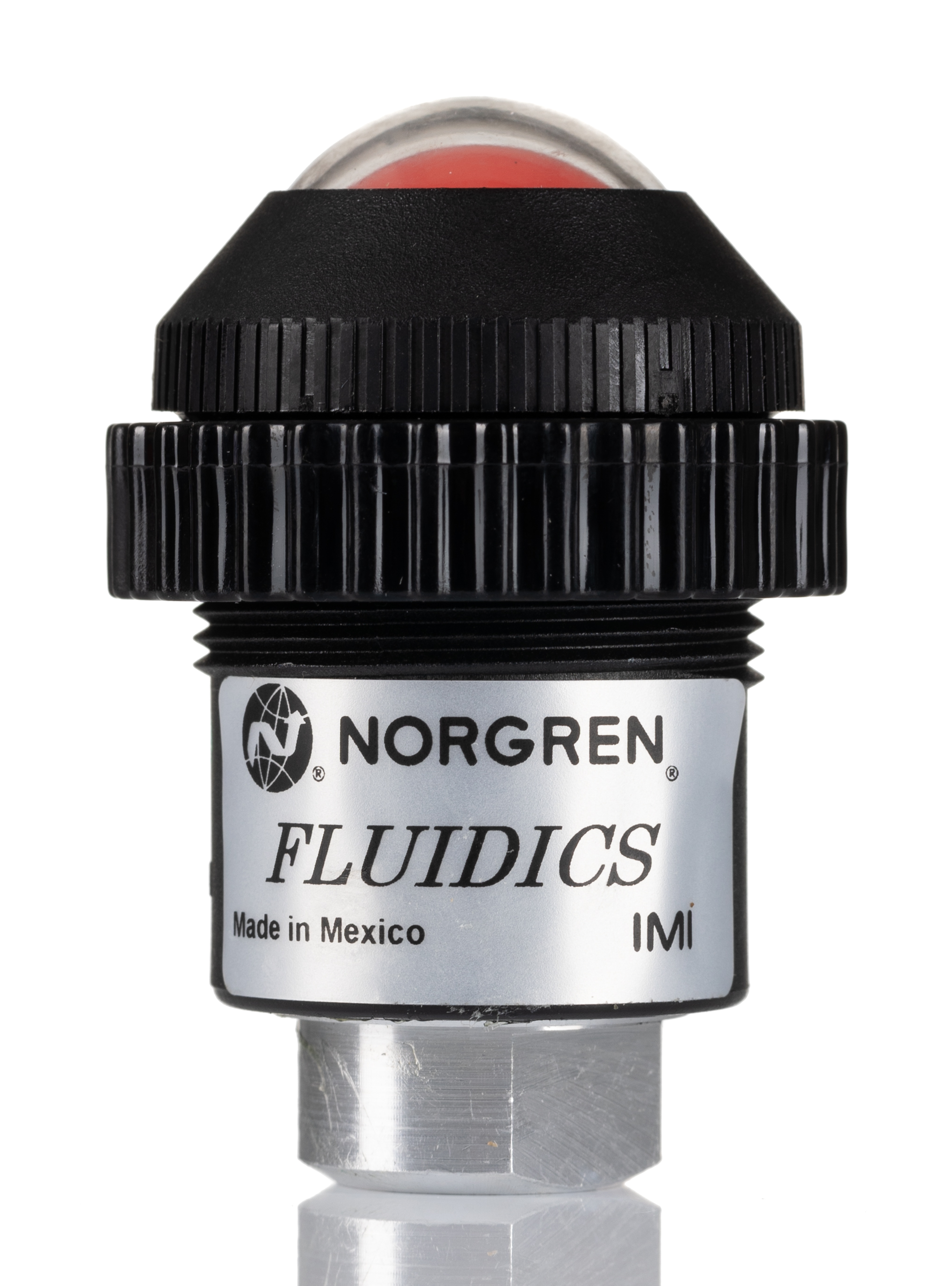 Norgren Green, Red Panel Mounting Visual Indicator, 8.6bar, G 1/8 inlet port, 30mm mount hole