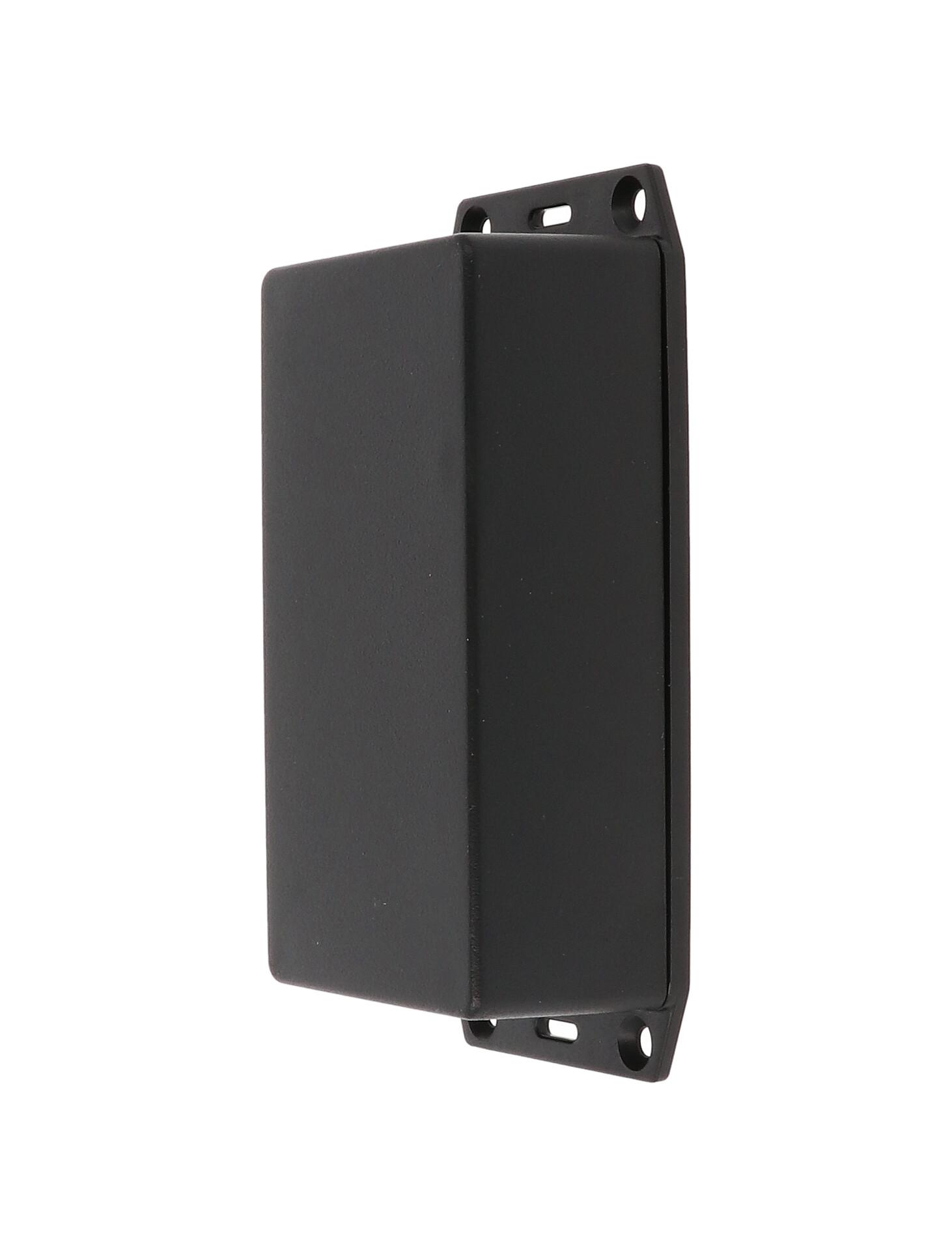 Hammond 1591 Series Black Flame Retardant ABS Enclosure, IP54, Flanged, Black Lid, 119 x 66 x 36mm