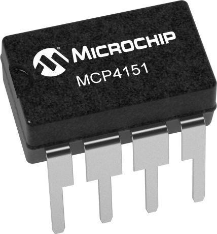 MCP4151-104E/P, Digital Potentiometer 256-Position Linear SPI 8 Pin, PDIP