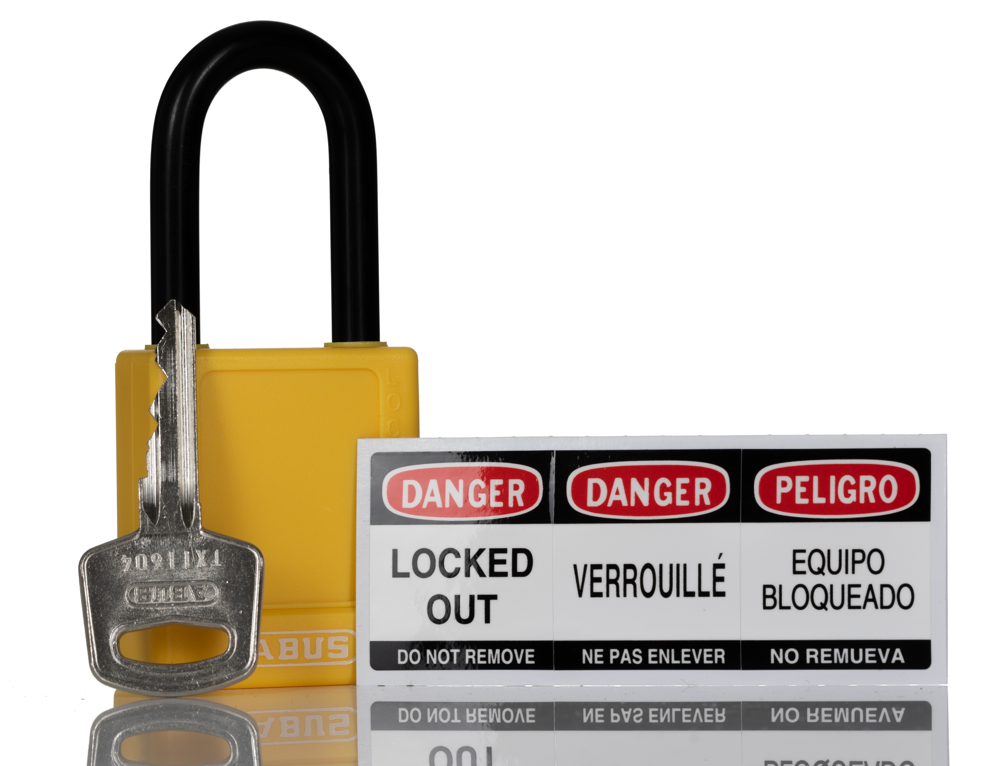ABUS Key Weatherproof Aluminium, Steel Safety Padlock, 6.5mm Shackle, 38mm Body