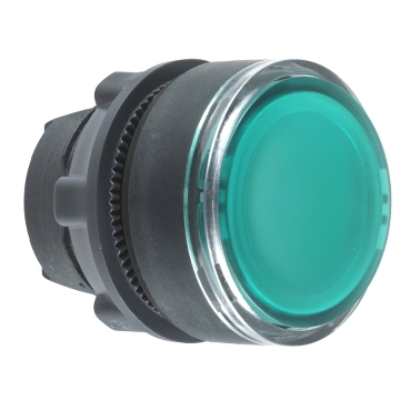 Schneider Electric Harmony XB5 Series Green Spring Return Push Button Head, 22mm Cutout, IP66, IP67, IP69K