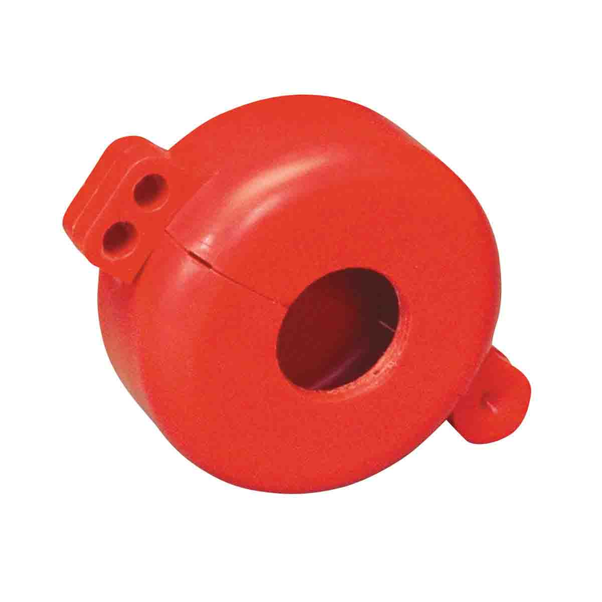 Brady Red 2-Lock Polystyrene Cylinder Valve Lockouts, 6.50mm Shackle, 31.496mm Attachment