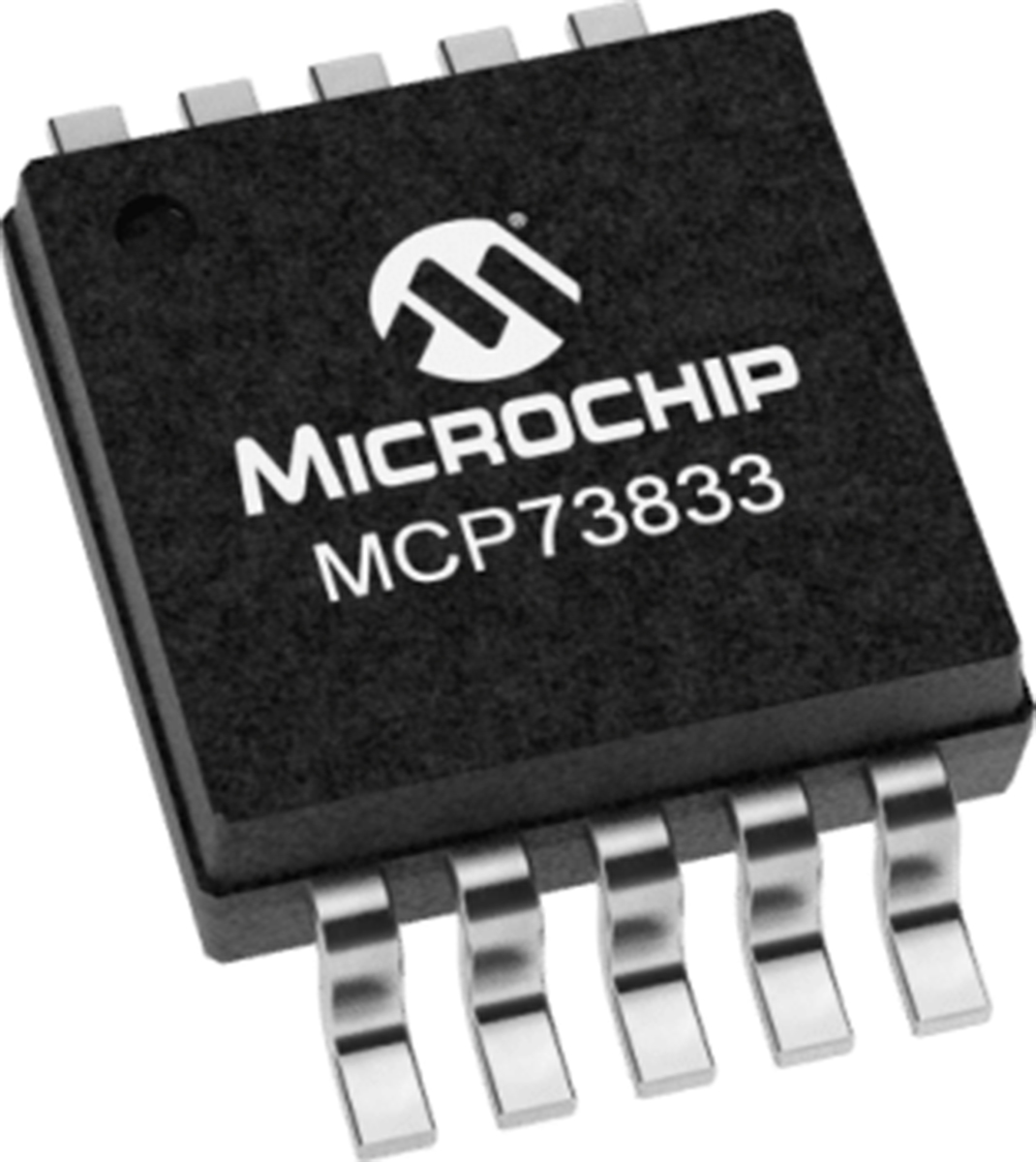 Microchip MCP73833T-AMI/UN, Battery Charge Controller IC, 6 V to 6 V Input 4.16 V Output 1.2 A, MSOP 10-Pin