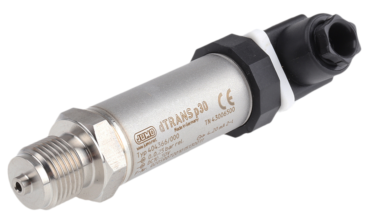 Jumo Pressure Sensor, 0bar Min, 0.25bar Max, Relative Reading