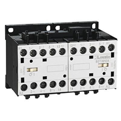 Lovato BGT12 Reversing Contactor, 24 V ac Coil, 3-Pole, 12 A, 5.7 kW, 1NO, 690 V