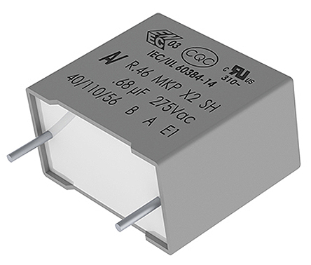 KEMET R46 Polypropylene Film Capacitor, 275V ac, ±20%, 680nF, Through Hole