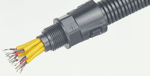 Adaptaflex Straight, Conduit Fitting, 34mm Nominal Size, M32, Nylon 66, Black IP66 rating
