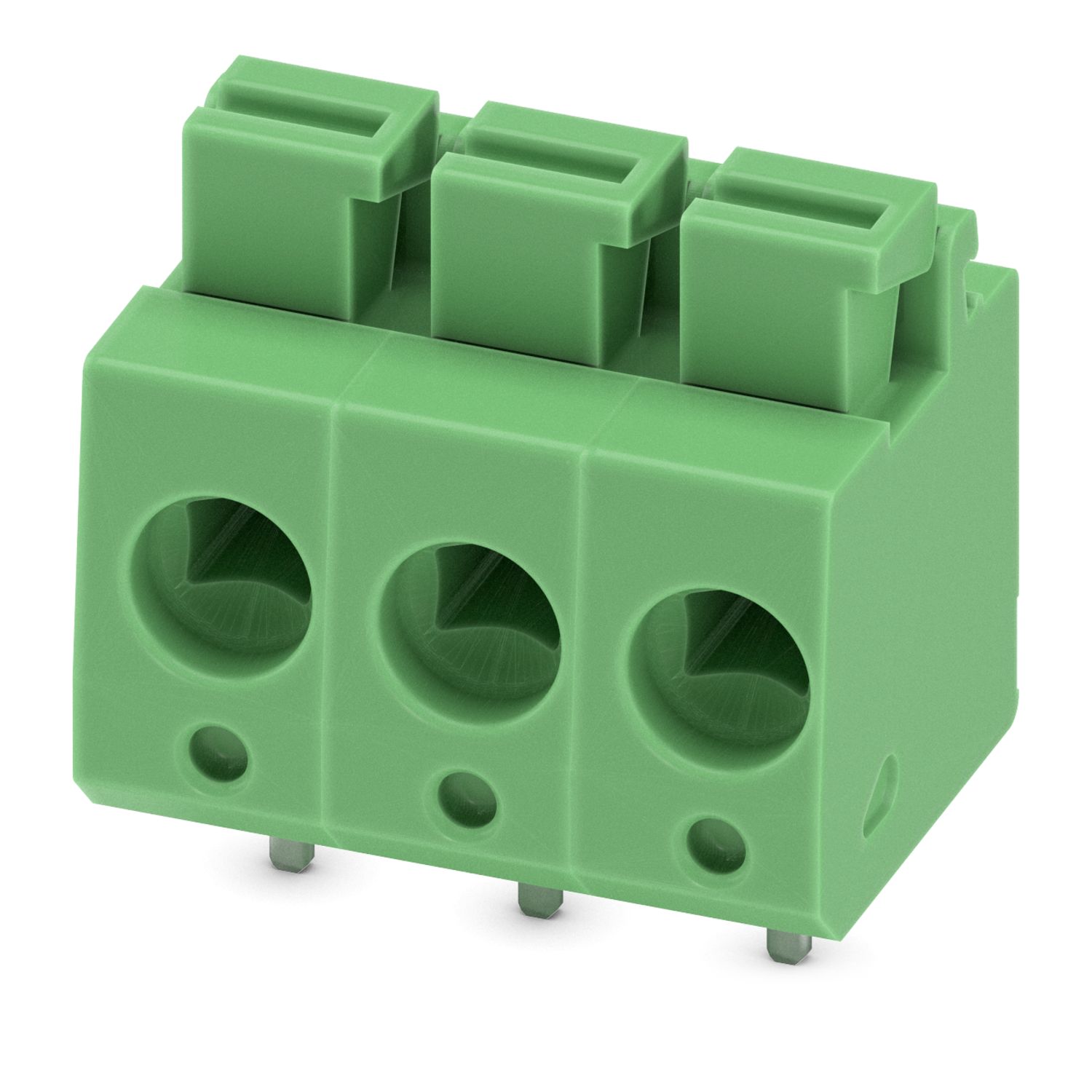 Phoenix Contact PTS 1.5/3-5.0-H Series PCB Terminal Block, 3-Contact, 5mm Pitch, Through Hole Mount, 1-Row, Spring Cage