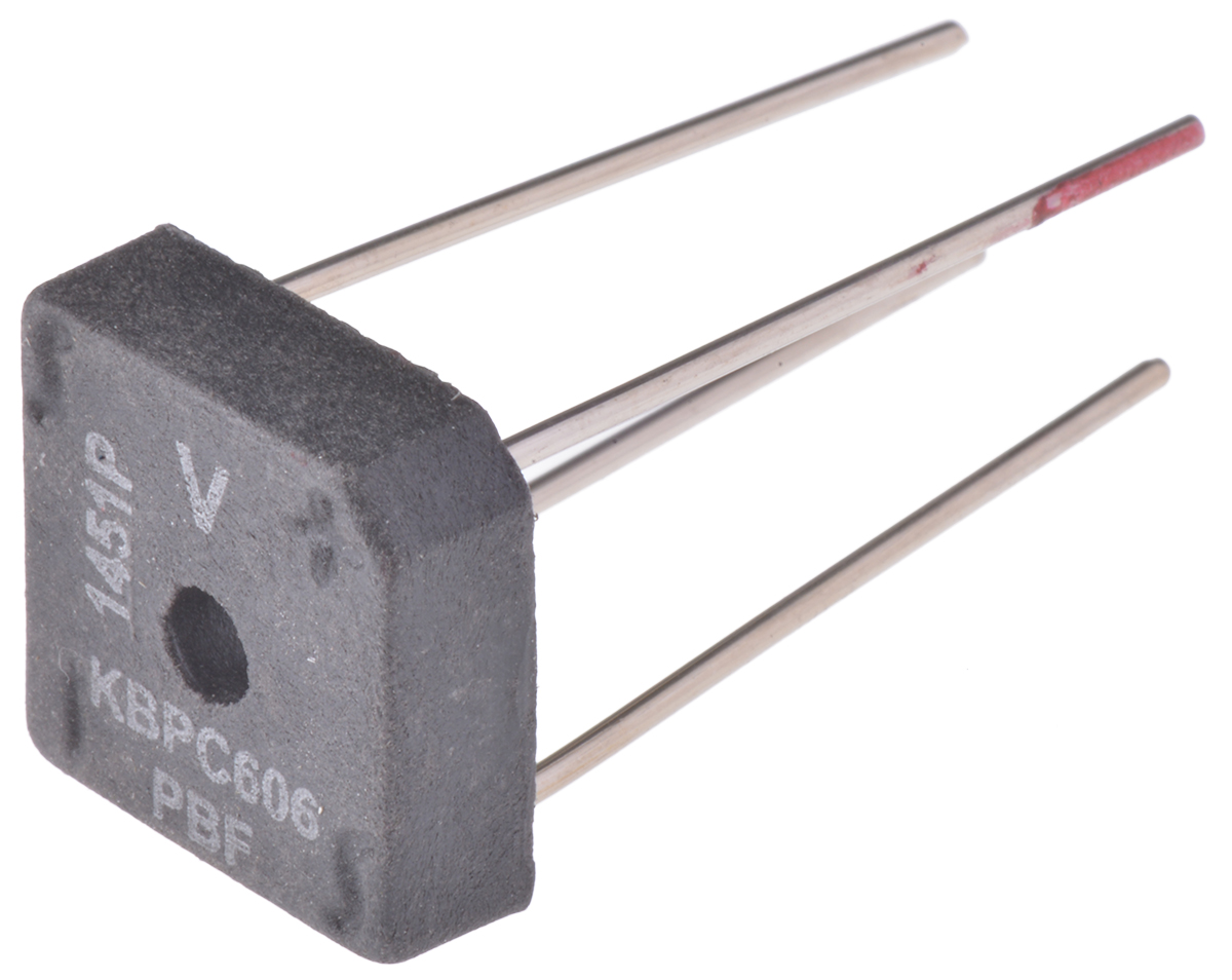 Vishay Bridge Rectifier, 6A, 600V, 4-Pin