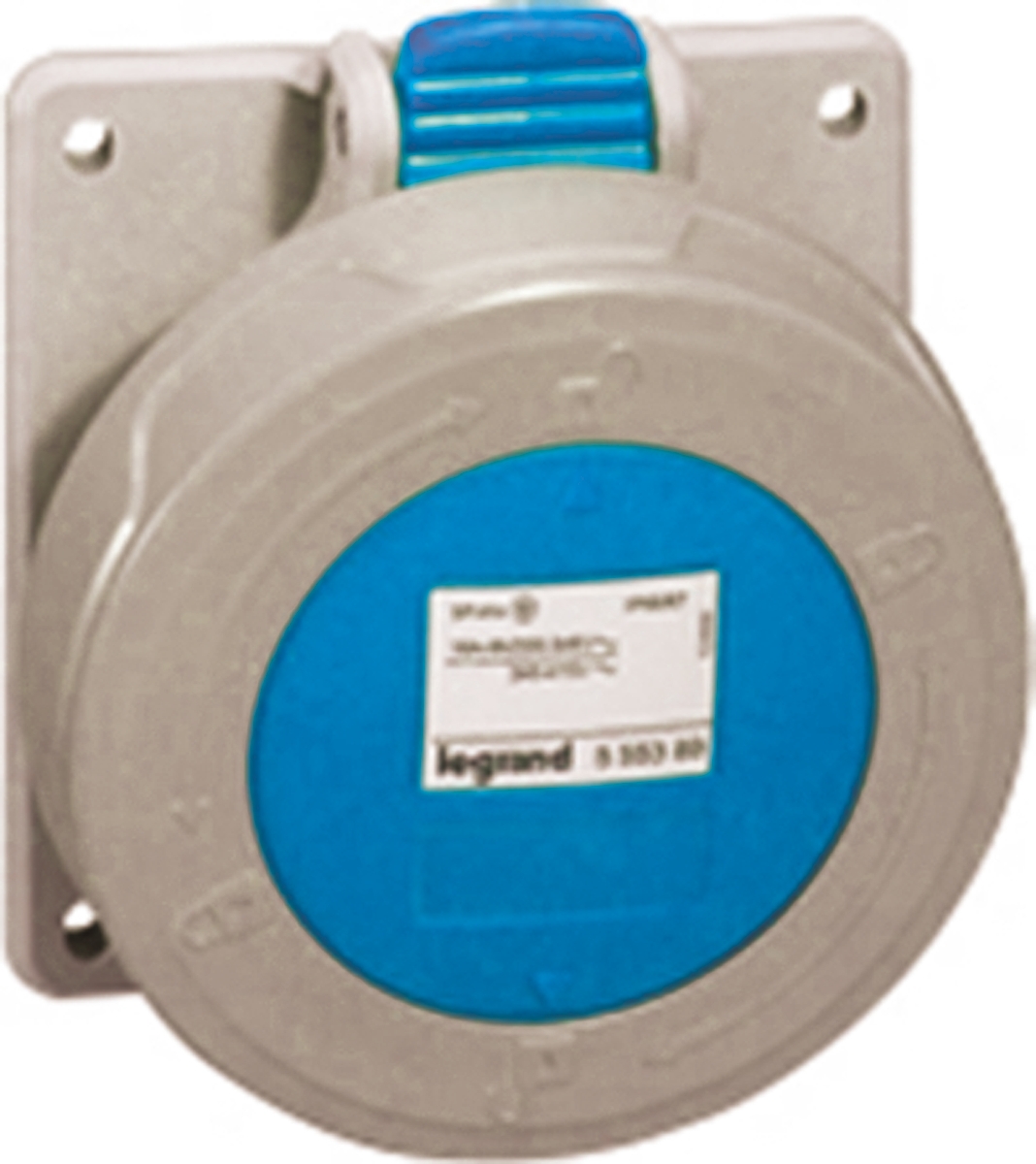 Legrand, P17 Tempra Pro IP66, IP67 Blue Panel Mount 2P + E Industrial Power Socket, Rated At 32A, 230 V