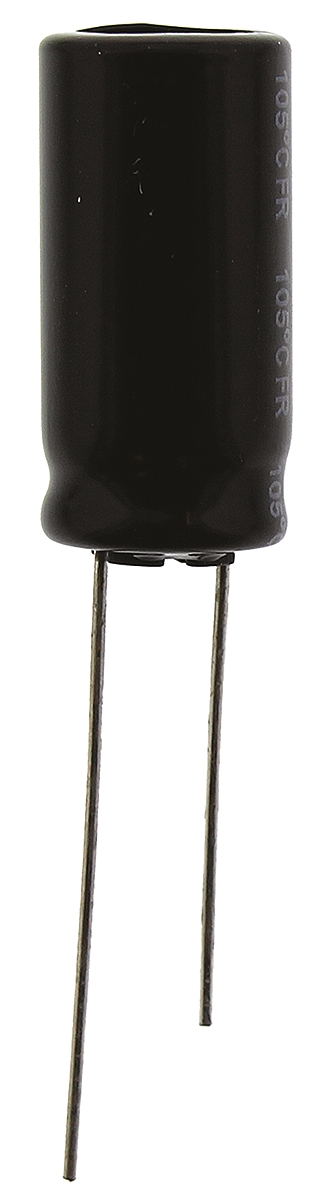 Panasonic 1800μF Aluminium Electrolytic Capacitor 10V dc, Radial, Through Hole - EEUFR1A182