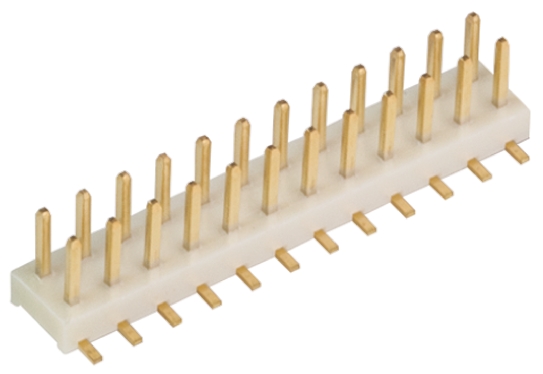 Hirose A3A Series Straight Surface Pin Header, 24 Contact(s), 2 mm Pitch, 2 Row, Unshrouded
