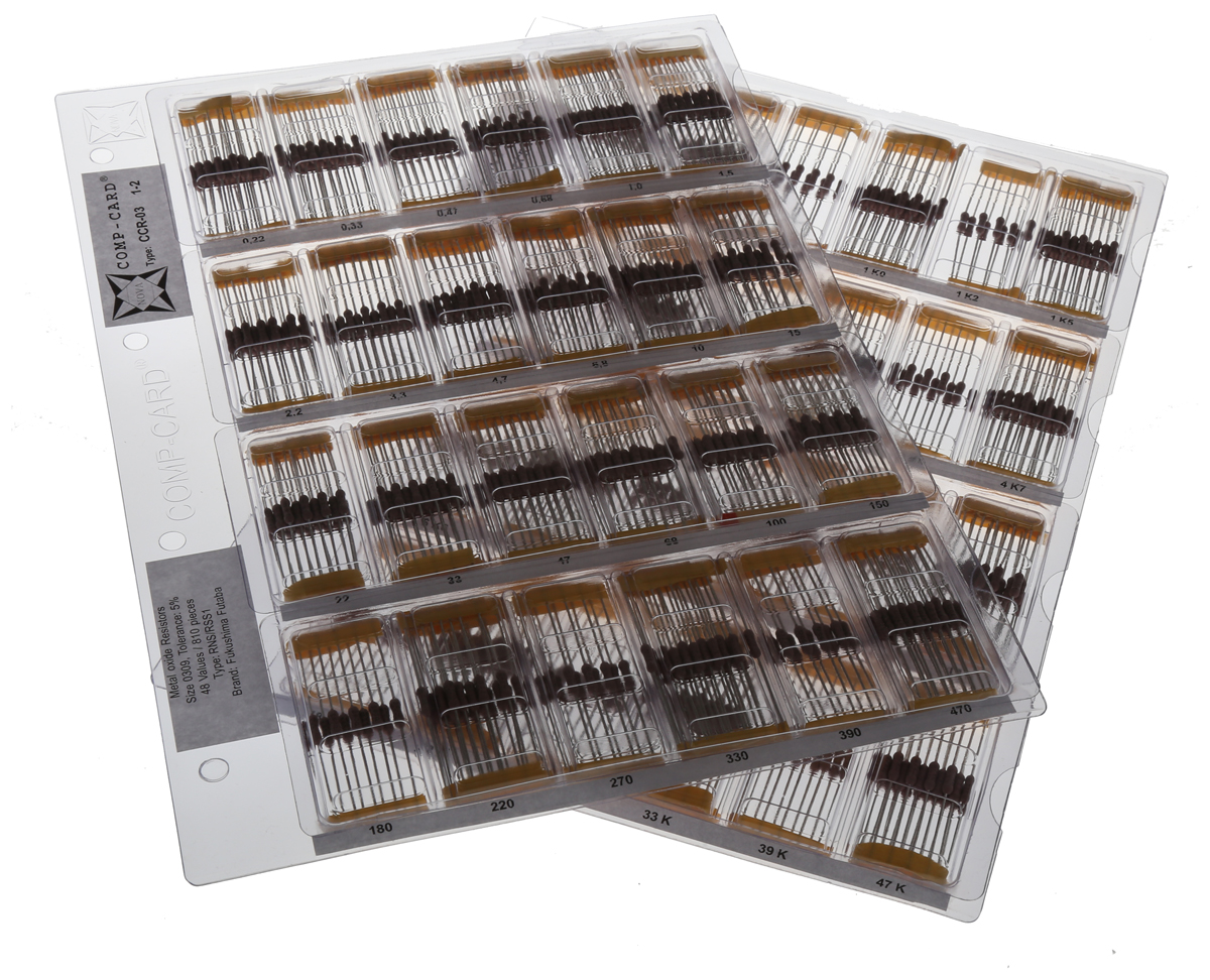 Nova, CCR-03 Metal Oxide, Through Hole 48 Resistor Kit, with 810 pieces, 0.22 → 47KΩ