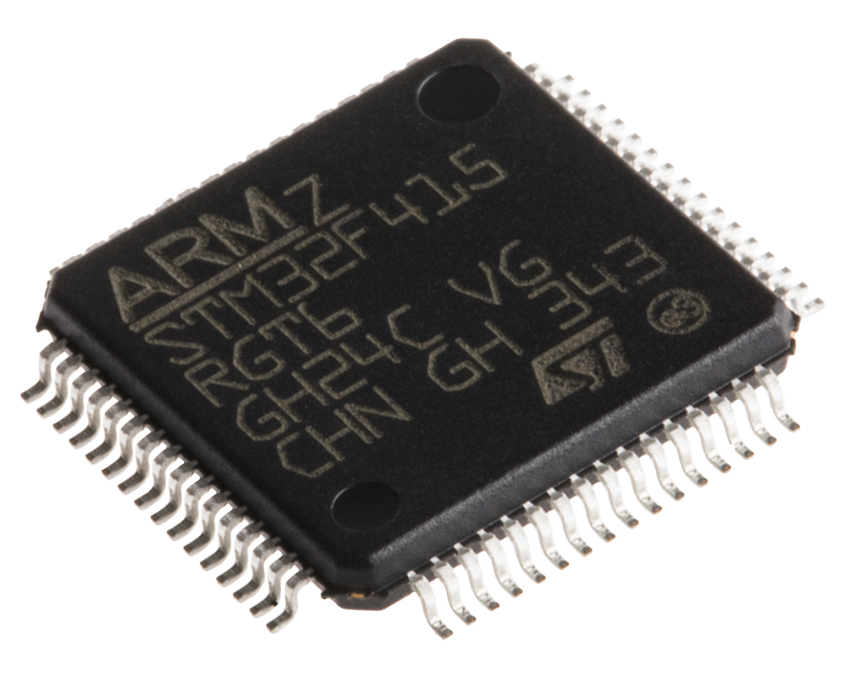 STMicroelectronics, 32 bit ARM Cortex M4, STM32F415RG Microcontroller, 168 MHz, 1024kB FLASH, 64-Pin LQFP