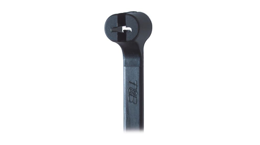 Thomas & Betts Cable Ties, 368mm x 3.6 mm, Black Nylon, Pk-1000