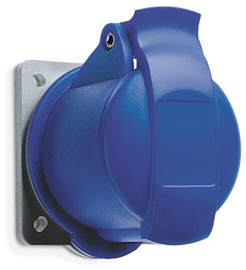 Amphenol Industrial, 2CMA1 IP44 Blue Panel Mount 3P+E Industrial Power Socket, Rated At 32A, 250 V