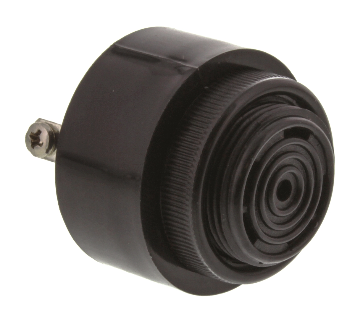 RS PRO 85dB Screw Mount Slow Pulse Internal Buzzer, 42.5 (Dia.) x 33mm, 6V ac/dc Min, 28V ac/dc Max