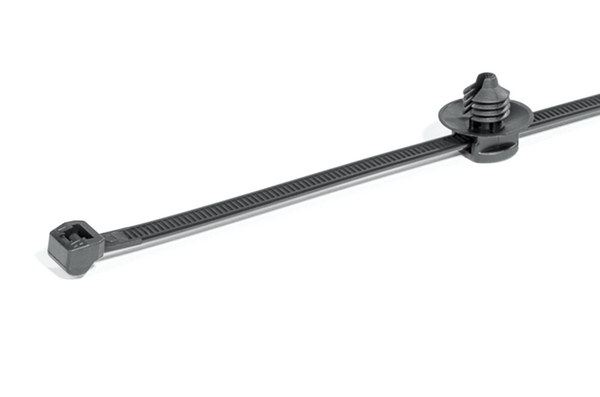 HellermannTyton Cable Tie, 150mm x 4.6 mm, Black Nylon, Pk-500