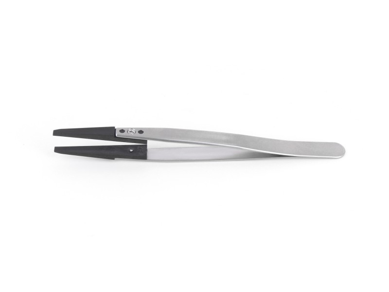 ideal-tek 130 mm, Stainless Steel, Flat, Straight, Tweezer