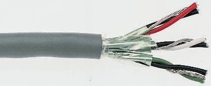 Alpha Wire Alpha Essentials Communication & Control Series Data Cable, 3 Pairs, 6 Cores, 0.23 mm², Screened, 24 AWG,