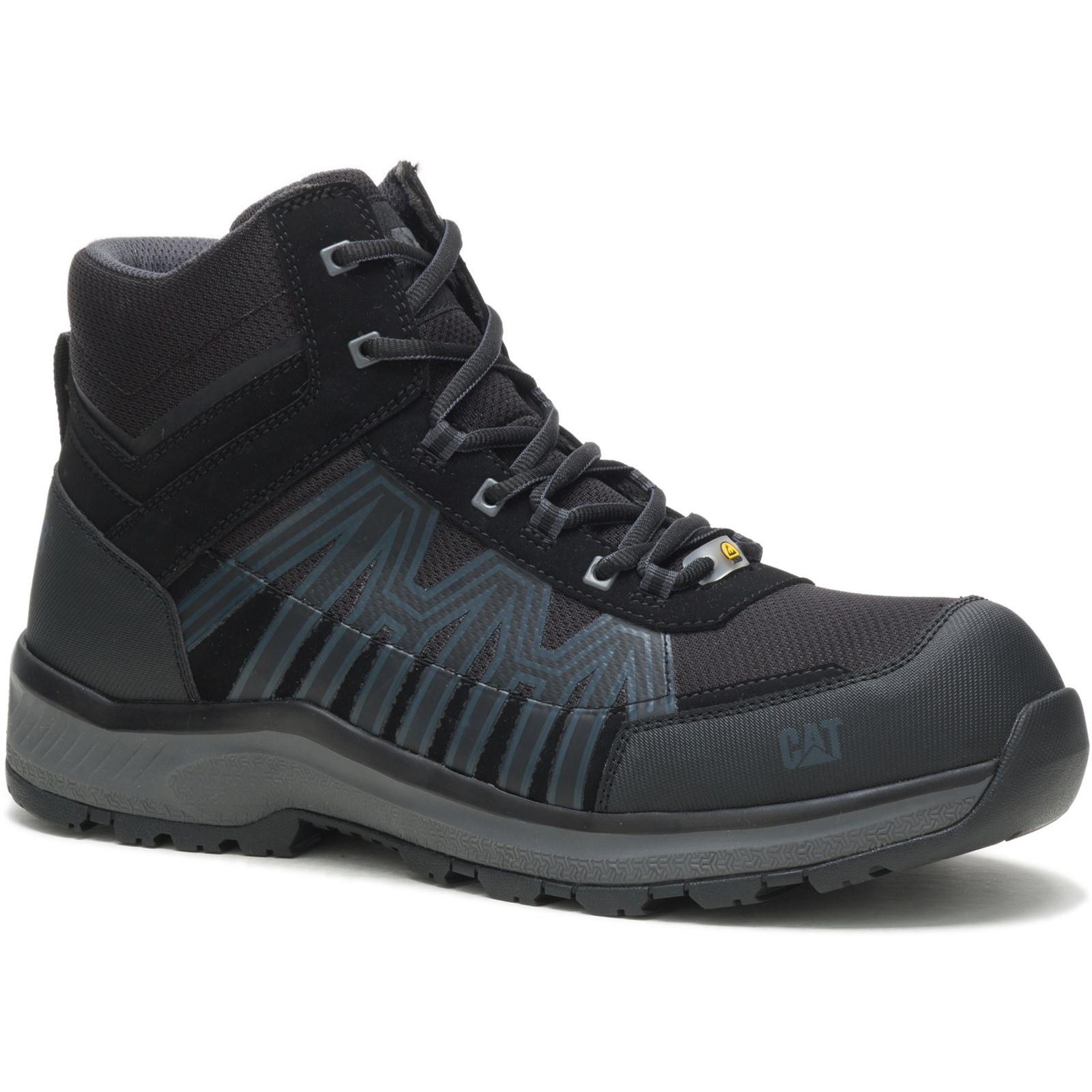 Caterpillar CHARGE Black Unisex Safety Boots, UK 9, EU 43