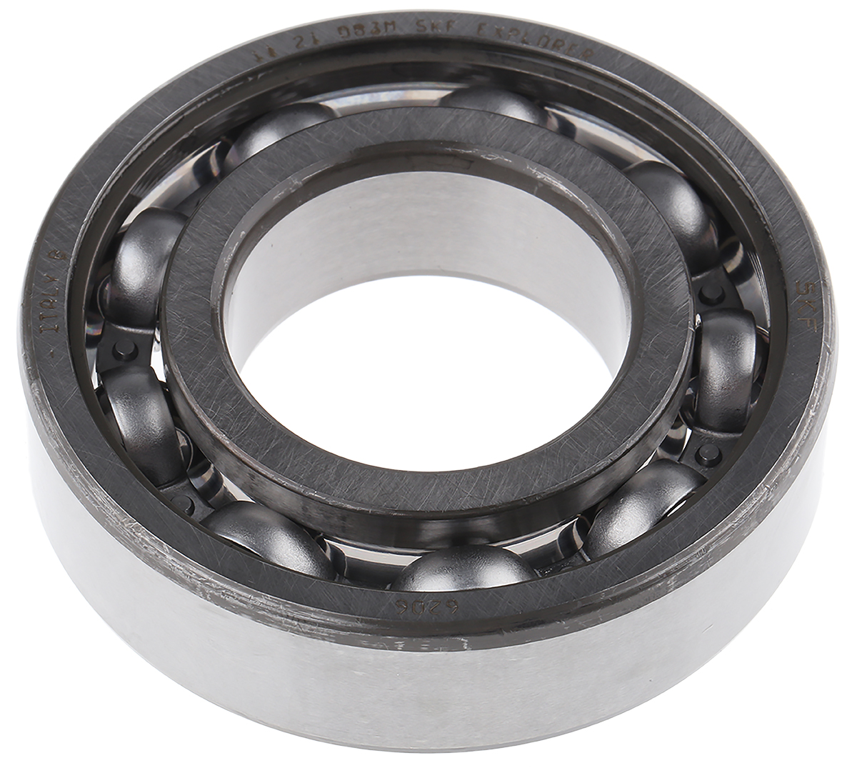 SKF 6206 1 Row Ball Bearing - 30 mm ID, 62 mm OD