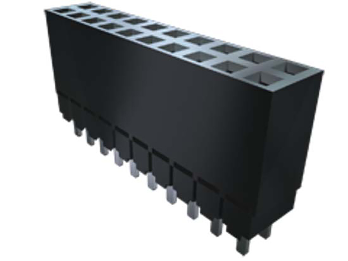 Samtec ESW Series Straight Through Hole Mount PCB Socket, 5-Contact, 2-Row, 2.54mm Pitch, Solder Termination