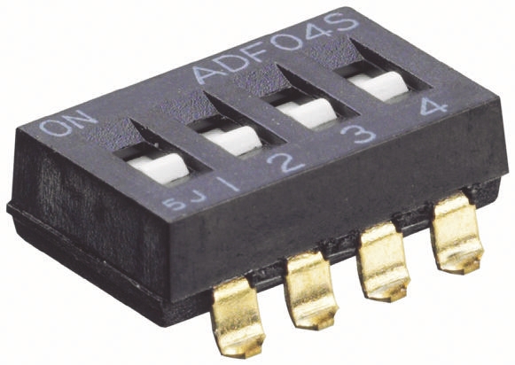 TE Connectivity 4 Way Through Hole DIP Switch SPST