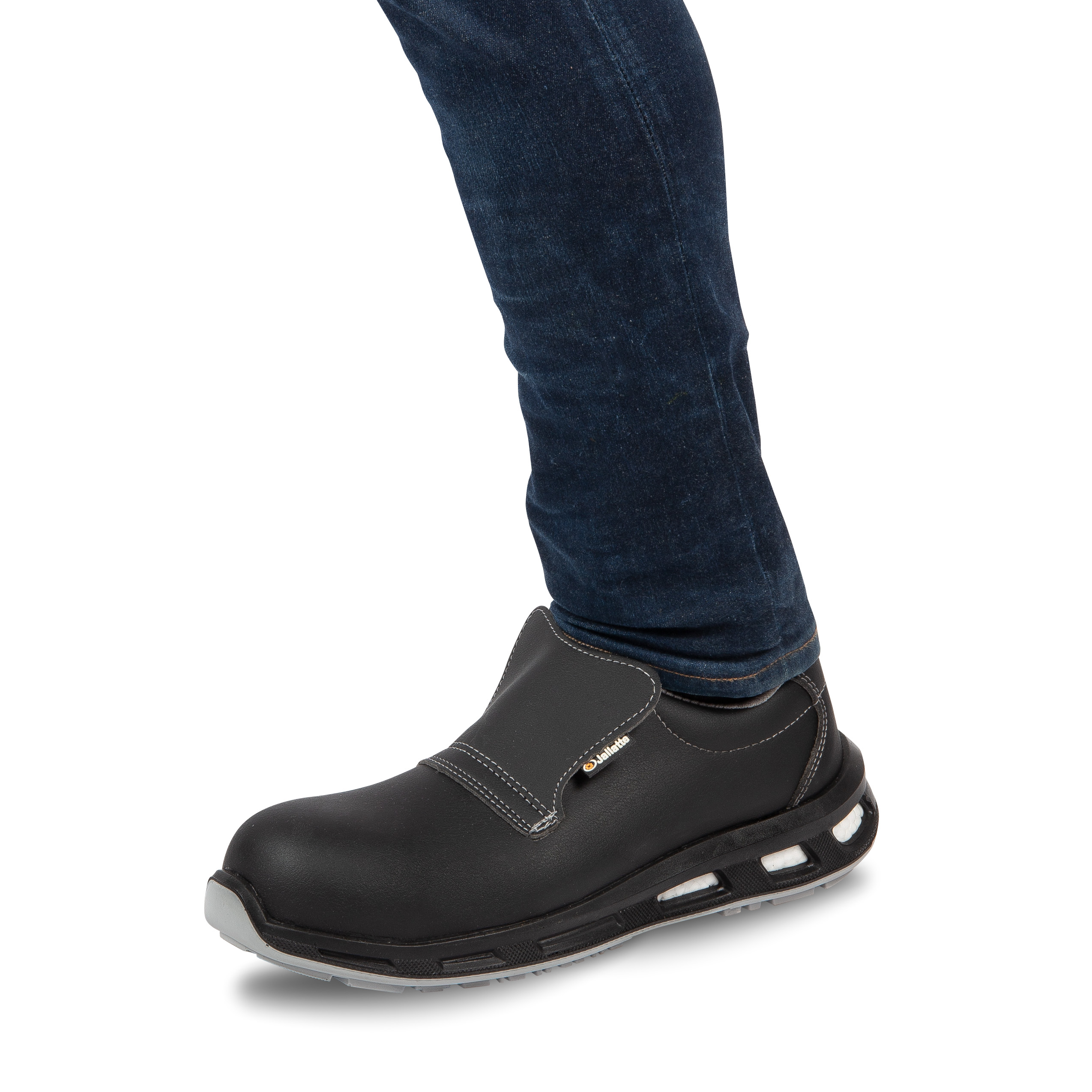 Jallatte JY217 Unisex Black Polymer Toe Capped Safety Shoes, UK 6, EU 39