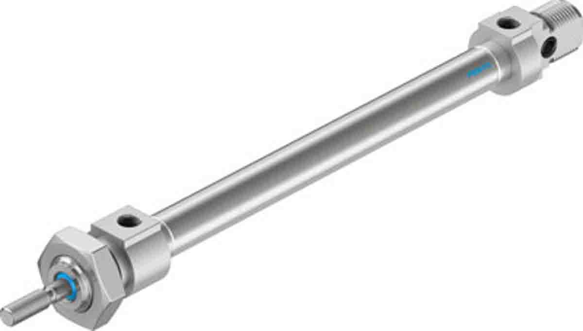 Festo 80 mm Pneumatic Piston Rod Cylinder - 19181 DSNU-8-80-P-A Series, Double Acting Acting