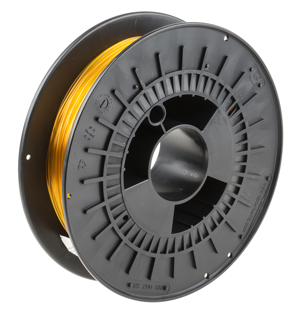 RS PRO 1.75mm Translucent Yellow PET-G 3D Printer Filament, 500g