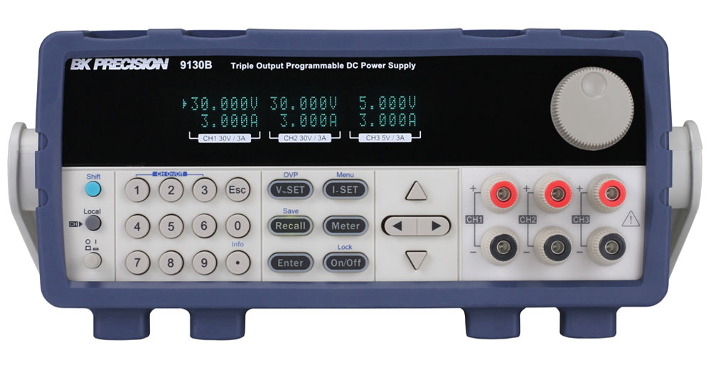 BK Precision 9130C Series Bench Power Supply, 0 → 5V, 0 → 3A, 3-Output, 195W - UKAS Calibrated