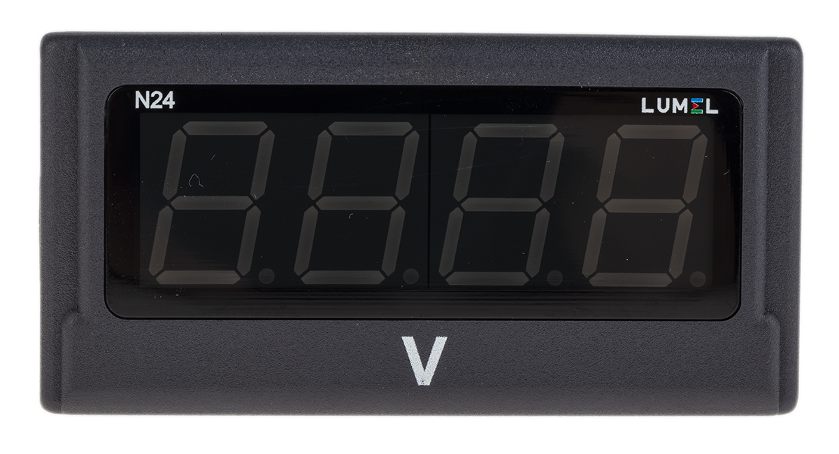 Lumel N24 LED Digital Panel Multi-Function Meter for High DC Current Signal, High DC Voltage Signal, 92mm x 45mm
