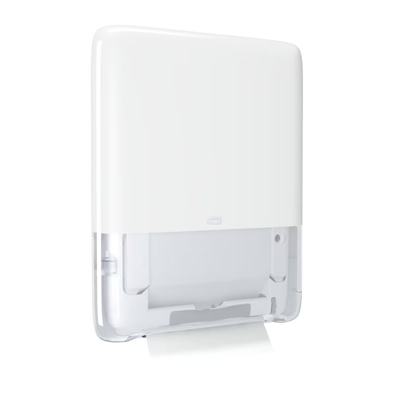 Tork Plastic White Folded Hand Towel Dispenser Paper Towel Dispenser, 101mm x 491mm x 367mm