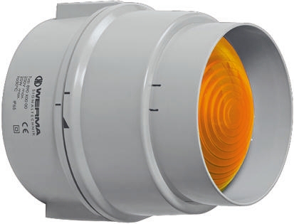 Werma BWM 890 Series Amber Steady Beacon, 12 → 240 V ac/dc, Base Mount, Incandescent Bulb, IP65
