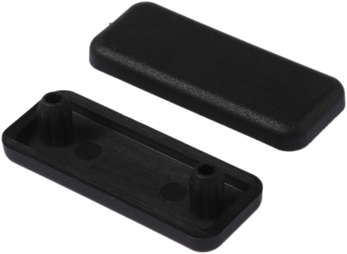 RS PRO Black End Cap, 8mm Groove