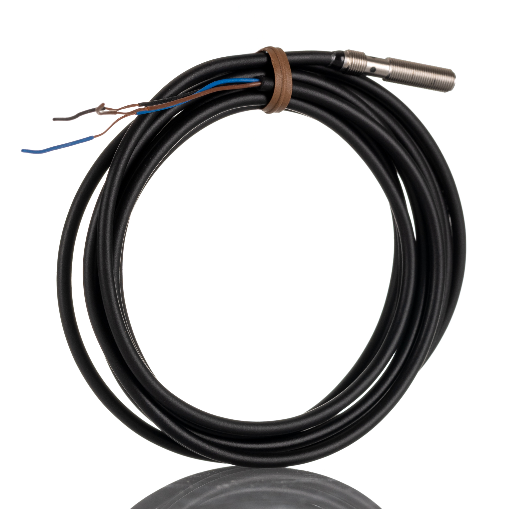 Omron Inductive Threaded Barrel Proximity Sensor, M5, 1.2 mm Detection, PNP NO, 10 → 30 V dc