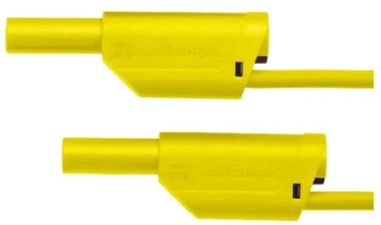Schutzinger Test lead, 32A, 1kV, Yellow, 1.5m Lead Length