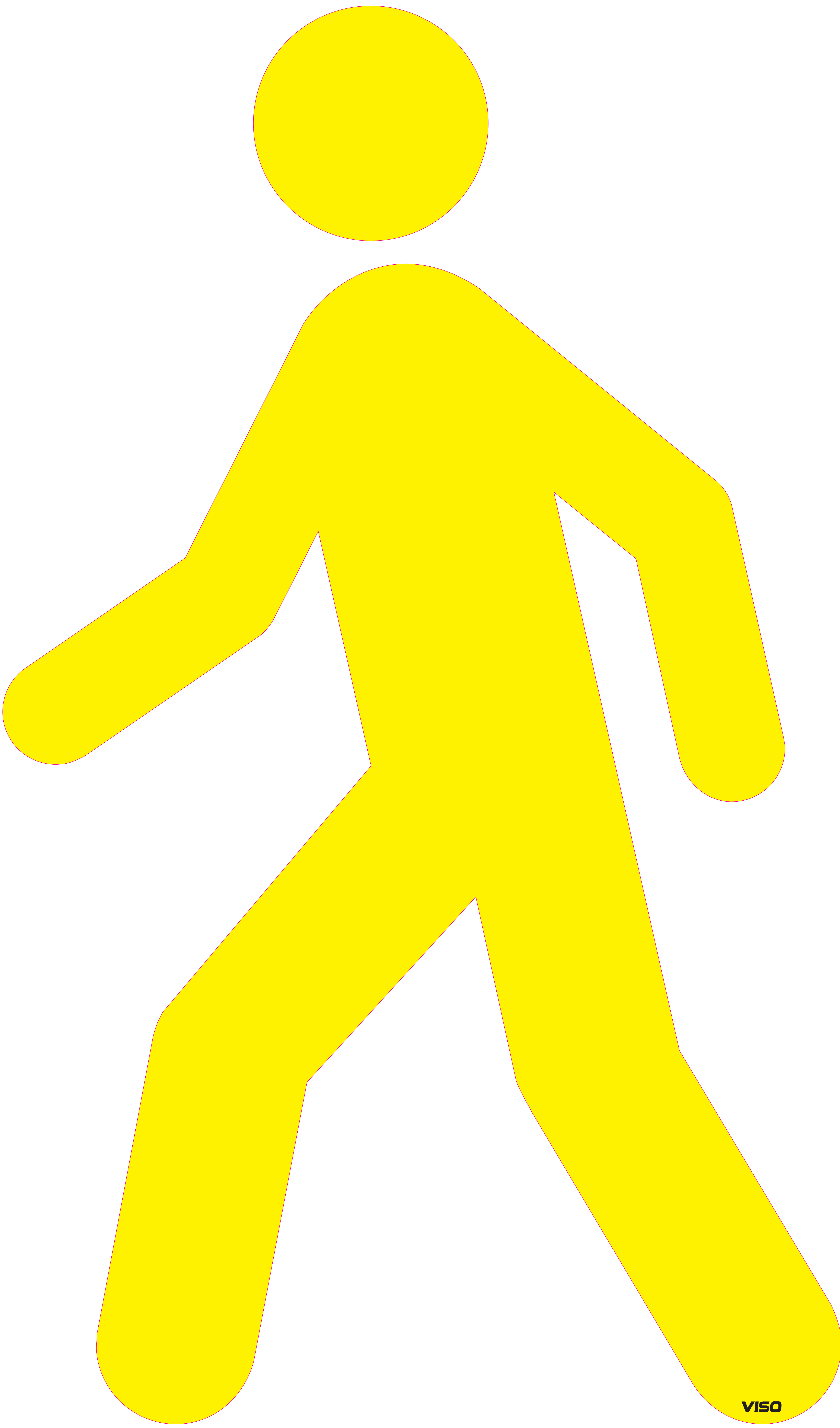 RS PRO PVC Floor Sticker Pedestrians Sign With Pictogram Only Text, 800 x 450mm