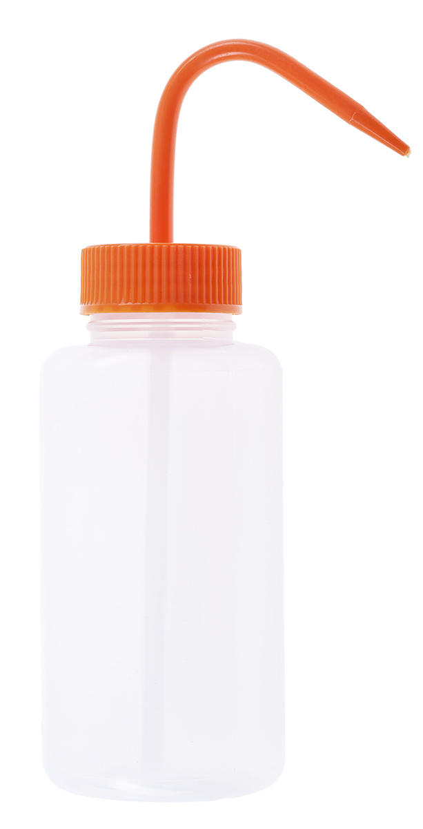 RS PRO 1L LDPE Wide Neck Wash Bottle