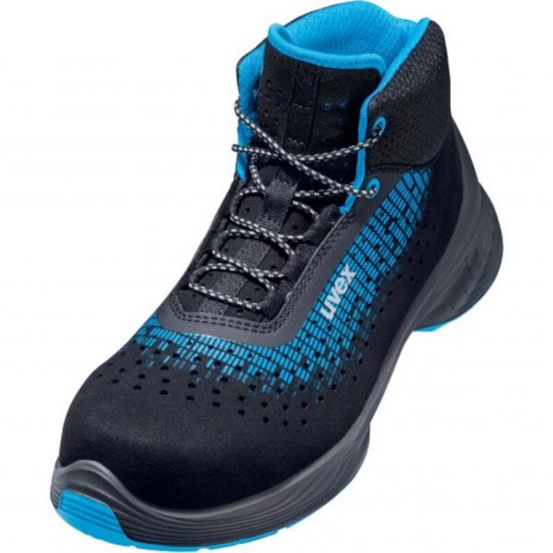 uvex 1 Black, Blue ESD Safe Composite Toe Capped Unisex Safety Boot, UK 11, EU 46