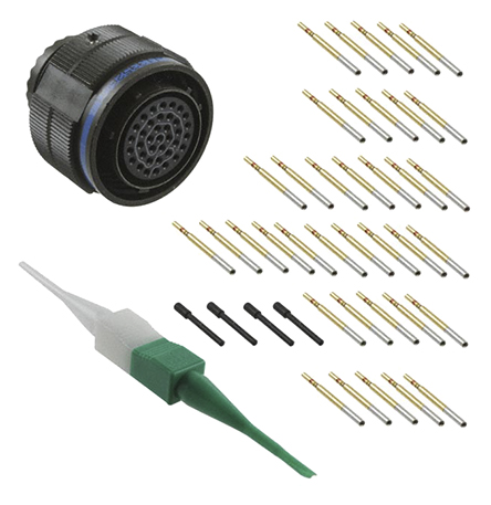 Amphenol Limited, D38999 37 Way Free Hanging MIL Spec Circular Connector PlugGreen, Socket Contacts,Shell Size 15,