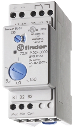 Finder Level Monitoring Relay, 1 Phase, SPDT, DIN Rail