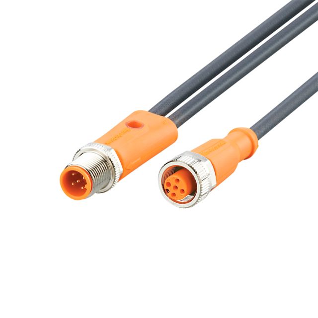 ifm electronic Male 5 way M12 to Female 5 way M12 Communication Cable, 0.3 m